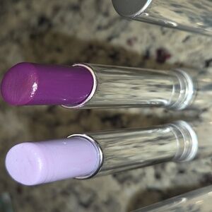 2 Gently Used MAC Cosmetics Glow Play Tendertalk Lip Balms in VIBE and TRICK